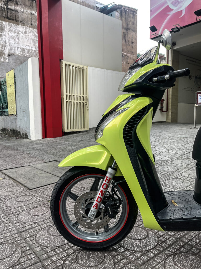 Dán Đổi Màu SH Ý Xanh Ngọc Trai Ánh Vàng - AH DECAL
